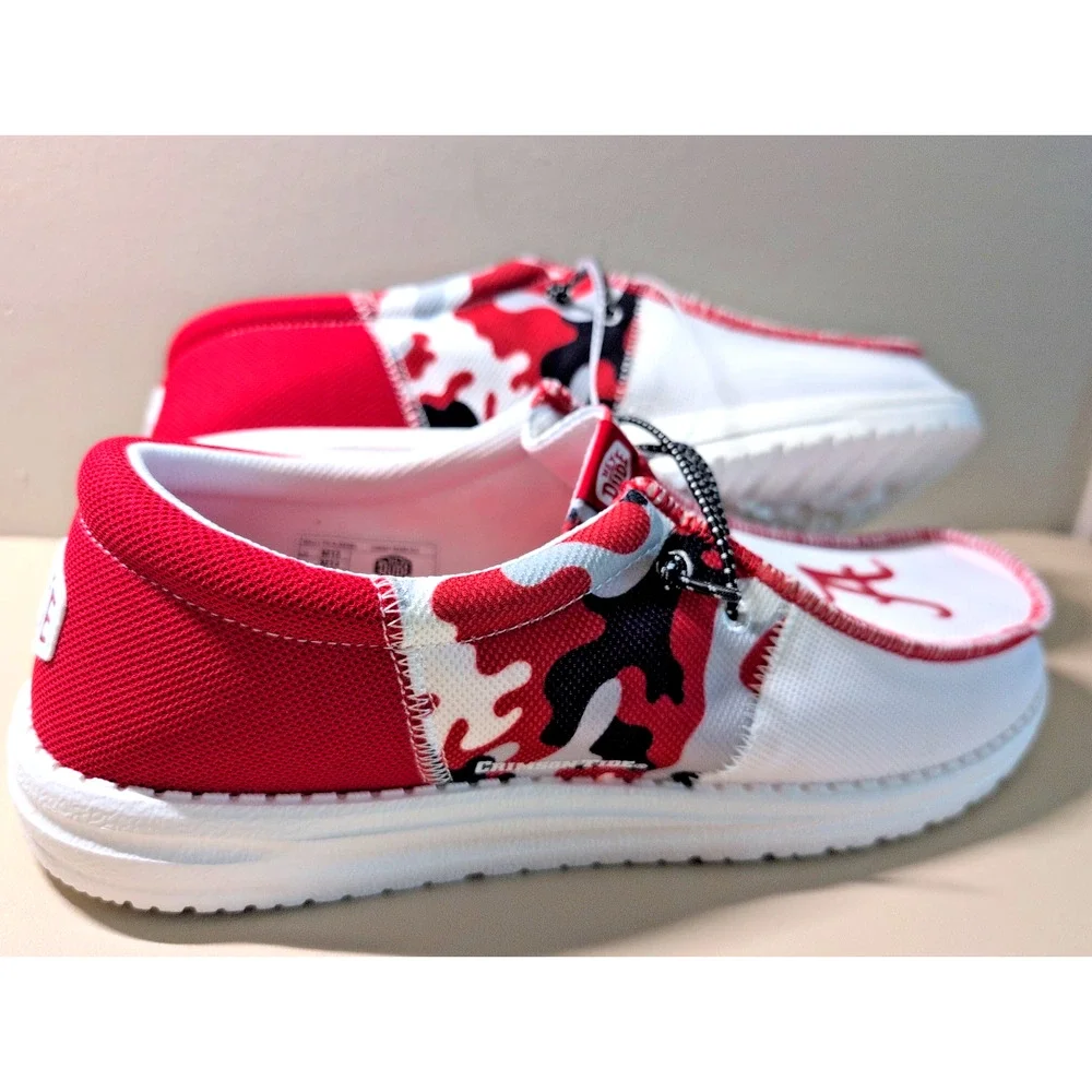 Hey Dude Wally Tri Alabama Crimson Tide Size 15 Alabama Crimson White Red NEW!
